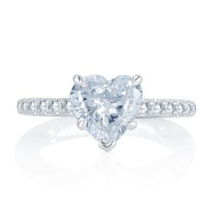 An Ode To True Love! Charming French Pav? Setting Quilted Engagement Ring