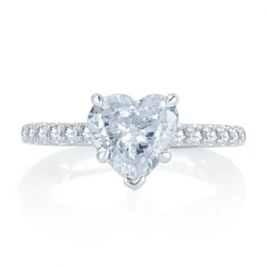 An Ode To True Love! Charming French Pav? Setting Quilted Engagement Ring