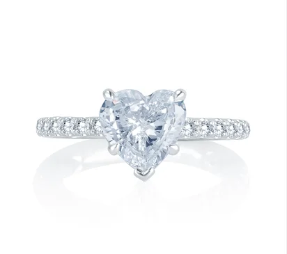 An Ode To True Love! Charming French Pav? Setting Quilted Engagement Ring