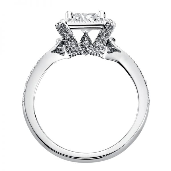 Hillary' Diamond Halo Engagement Ring  - 31-V359ECW-E.00