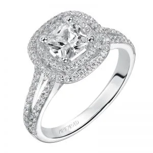 Betty' Diamond Halo Engagement Ring  - 31-V375EUW