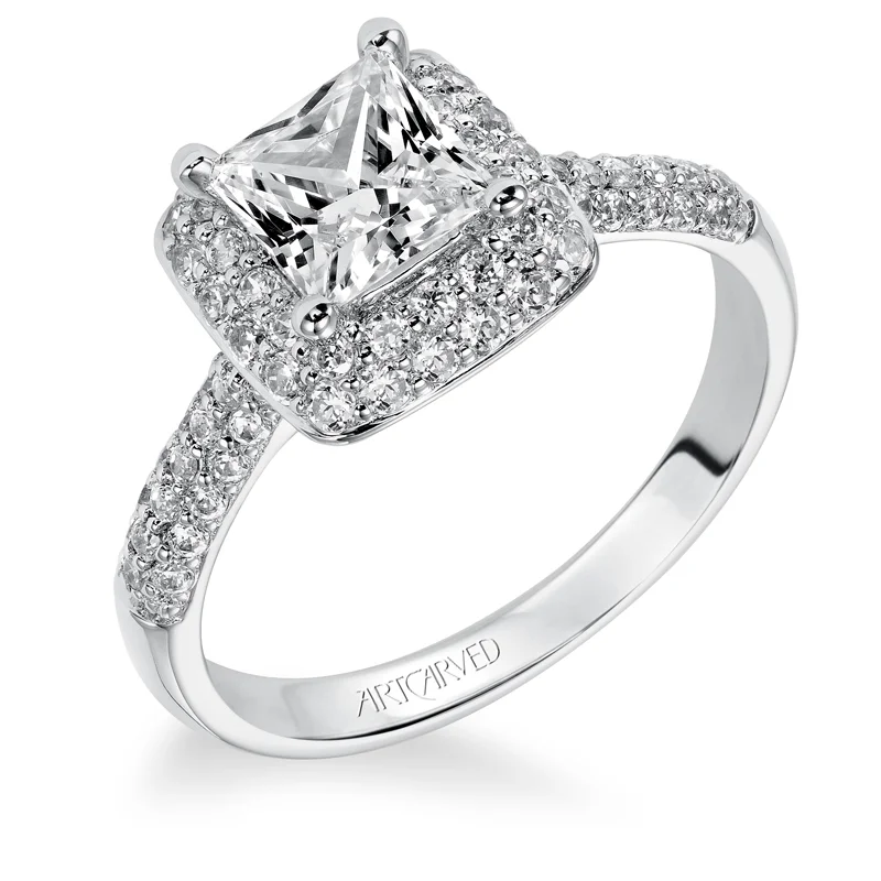 Betsy' Princess Cut Diamond Engagement Ring  - 31-V378ECW
