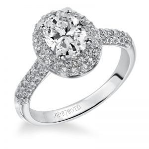 Betsy' Oval Cut Diamond Halo Engagement Ring  - 31-V378EVW