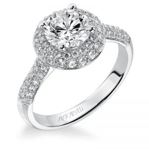 Betsy' Diamond Halo Engagement Ring  - 31-V378FRW