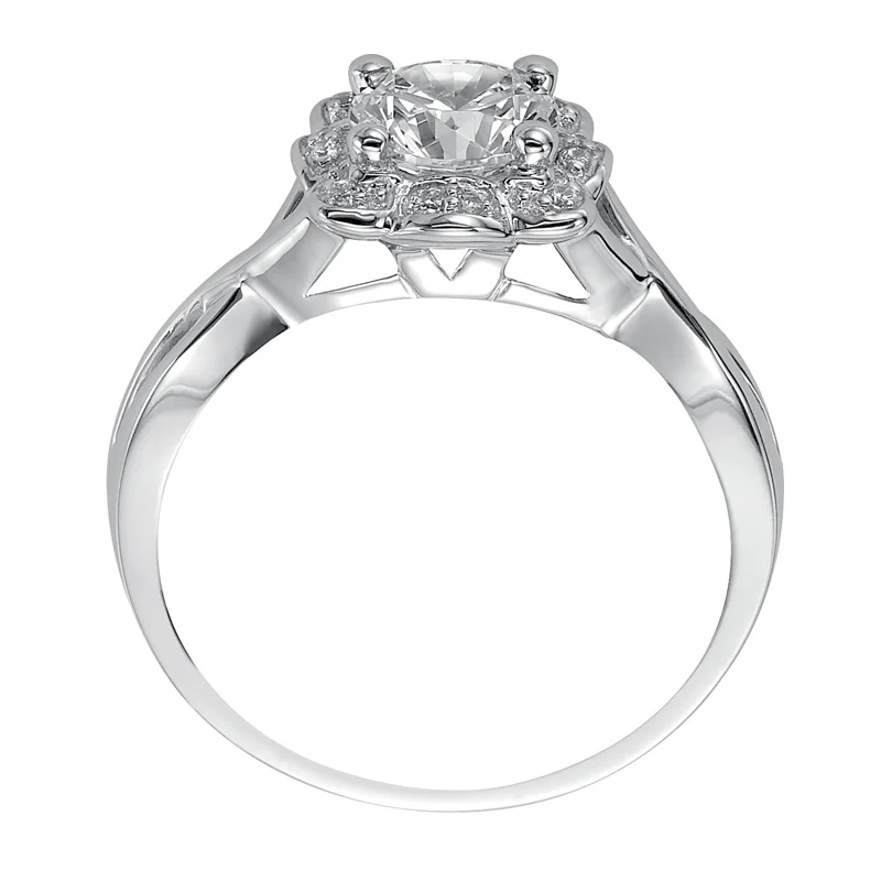 Monica' Diamond Halo Engagement Ring  - 31-V381ERW-E.00