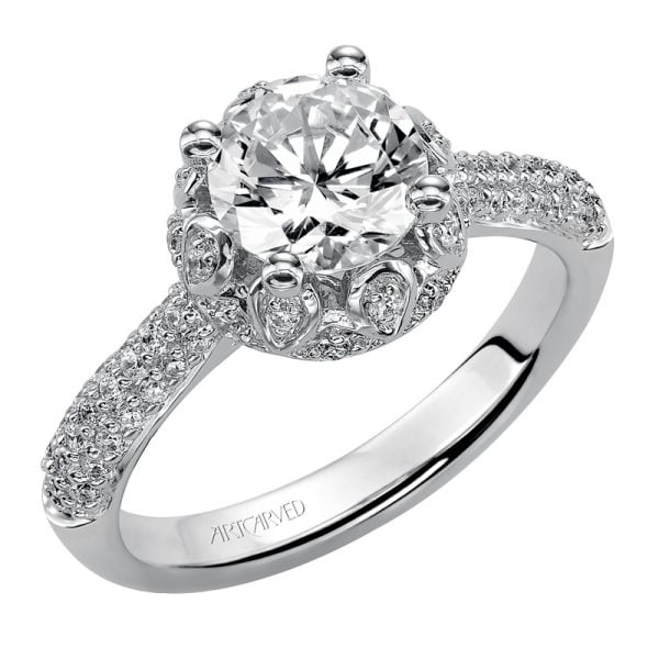 Adalyn' Diamond Halo Engagement Ring  - 31-V387FRW-E.00