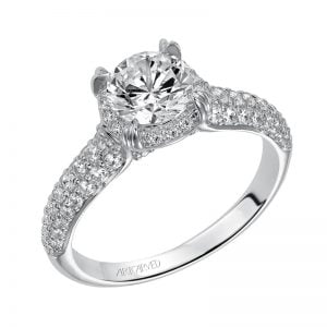 June' Diamond Halo Engagement Ring  - 31-V416ERW