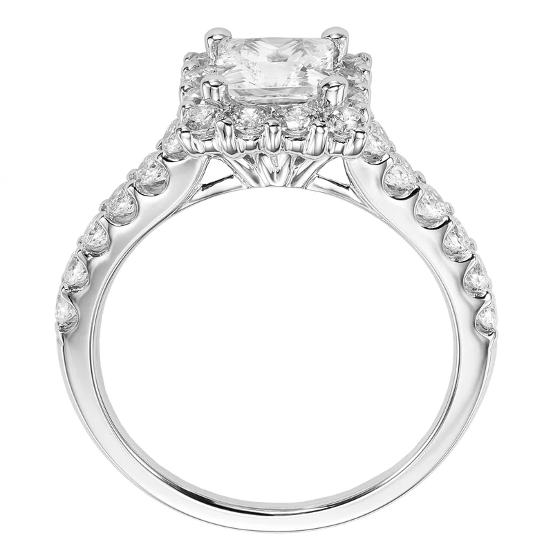 Yolanda' Princess Cut Diamond Engagement Ring  - 31-V438ECW
