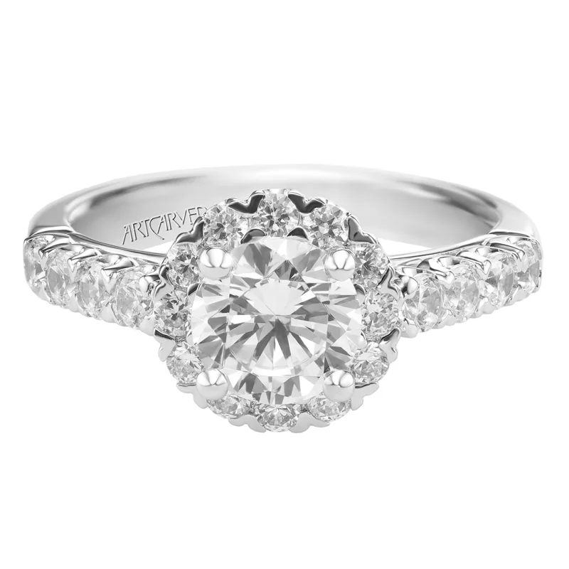 Jaime' Diamond Halo Engagement Ring  - 31-V440ERW