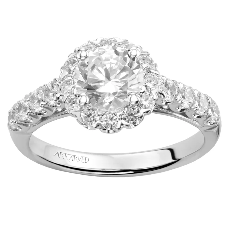 Jaime' Diamond Halo Engagement Ring  - 31-V440ERW