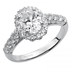 Gabby' Diamond Halo Engagement Ring  - 31-V441EVW