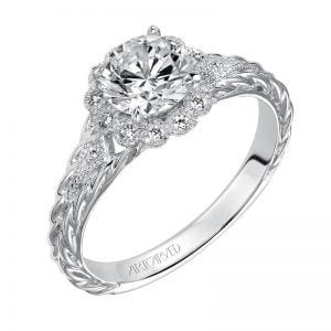 Lila' Diamond Halo Engagement Ring  - 31-V462ERW-E.00