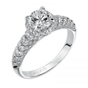 Zaria' Diamond Halo Engagement Ring  - 31-V470ERW-E.00