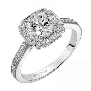 Rochelle' Diamond Halo Engagement Ring  - 31-V474ERW-E.00