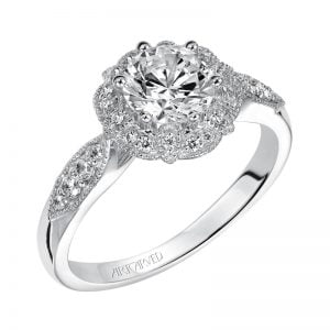 Francesca' Enchanted Halo Diamond Engagement Ring  - 31-V480ERW-E.00