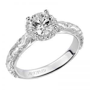 Catrina' Halo Diamond Engagement Ring  - 31-V487ERW-E.00