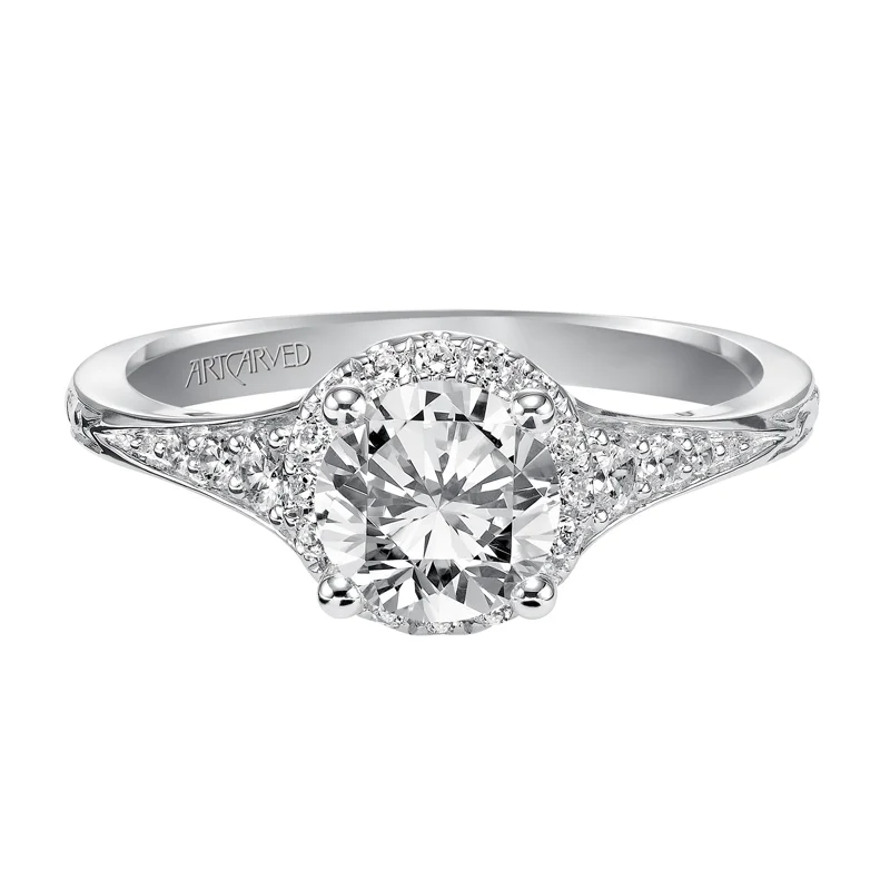 Farrah' Diamond Halo Engagement Ring  - 31-V488ERW-E.00
