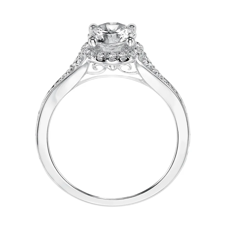 Farrah' Diamond Halo Engagement Ring  - 31-V488ERW-E.00