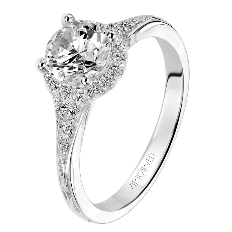 Farrah' Diamond Halo Engagement Ring  - 31-V488ERW-E.00