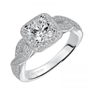Lizbeth' Diamond Halo Engagement Ring  - 31-V507ERW-E.00