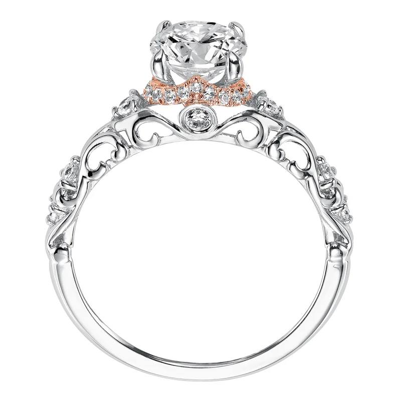 Ruby' Two-Tone Diamond Engagement Ring in White Gold  - 31-V528ERR-E.00