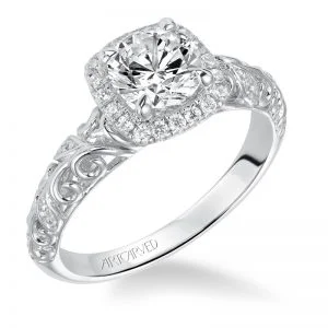 Piper' Halo Prong Set Engagement Ring  - 31-V531ERW-E.00