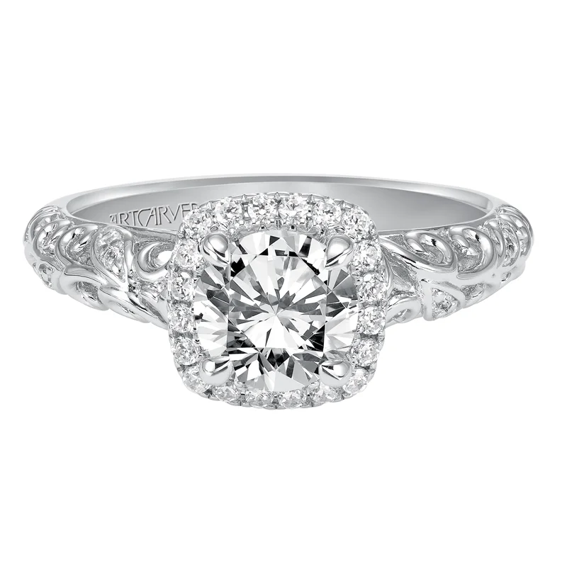 Piper' Halo Prong Set Engagement Ring  - 31-V531ERW-E.00