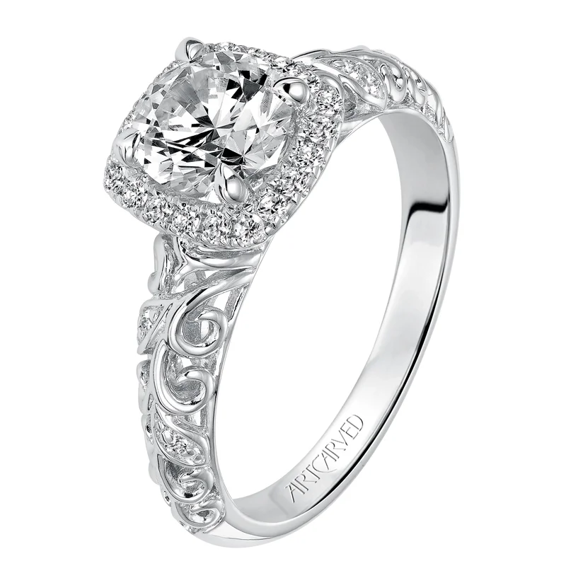 Piper' Halo Prong Set Engagement Ring  - 31-V531ERW-E.00