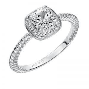 Darla' Halo Prong Set Diamond Engagement Ring  - 31-V547EUW-E.00