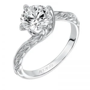 Lina' Vintage Inspired Solitaire Diamond Engagement Ring  - 31-V559GRW-E.00