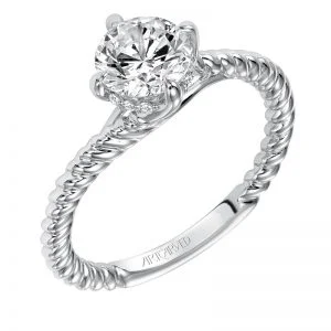 Aline' Classic Solitaire Diamond Engagement Ring  - 31-V568ERW-E.00