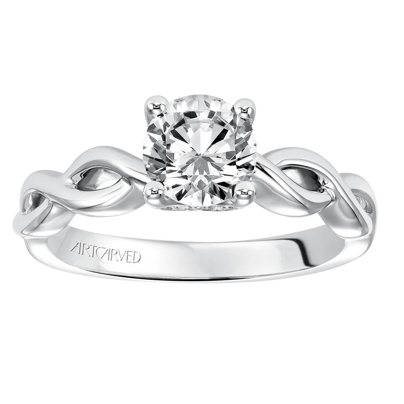 Alicia' Contemporary Classic Solitaire Diamond Engagement Ring  - 31-V571ERW-E.00