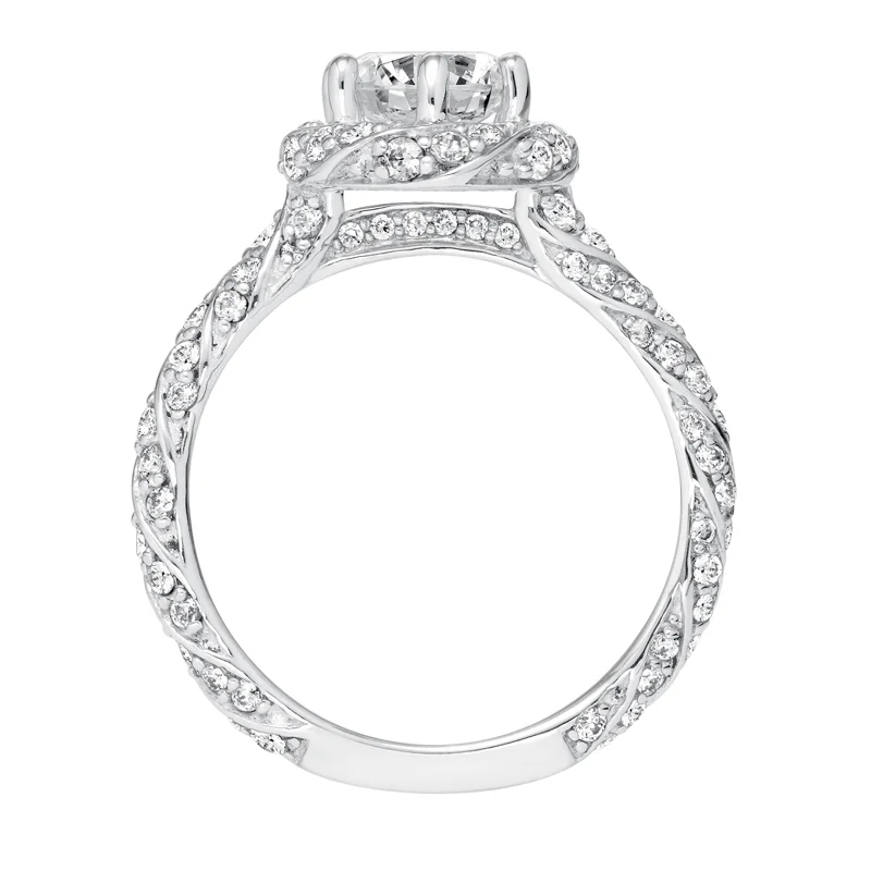 Bailey' Twisted Halo Diamond Engagement Ring  - 31-V605ERW-E.00