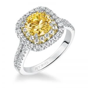 Marigold' Double Halo Diamond Engagement Ring  - 31-V611GRA
