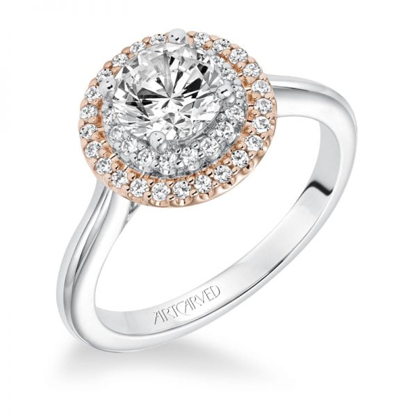 Morgan' Double Halo Diamond Engagement Ring  - 31-V612ERR