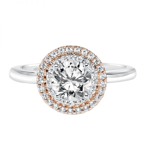 Morgan' Double Halo Diamond Engagement Ring  - 31-V612ERR
