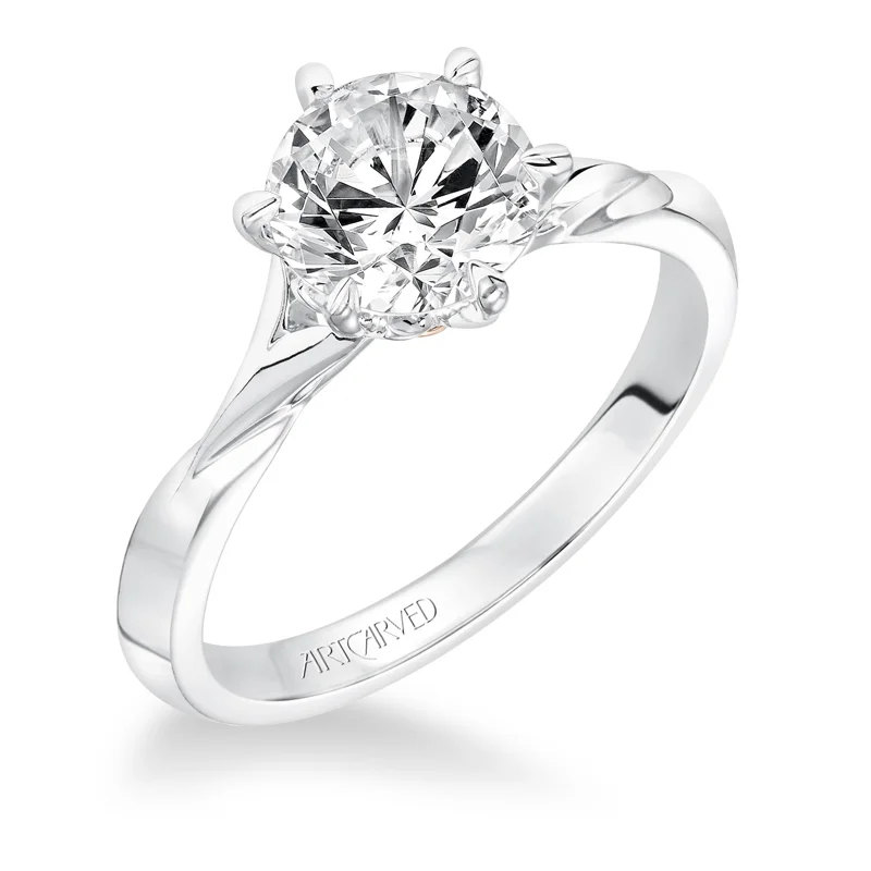Rory' Solitaire Knife Edge Engagement Ring  - 31-V613GRR-E.00