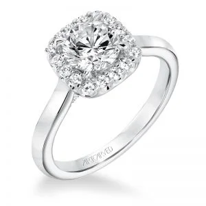 Ariana' Classic Diamond Halo Engagement Ring  - 31-V643ERW