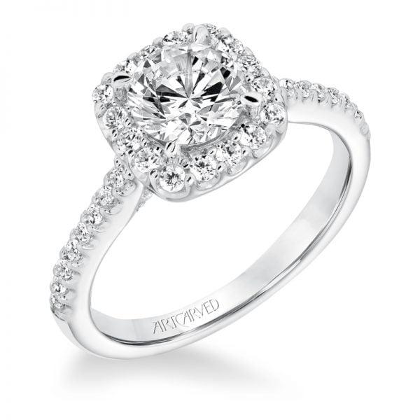 Liv' Classic Diamond Halo Engagement Ring  - 31-V644ERW