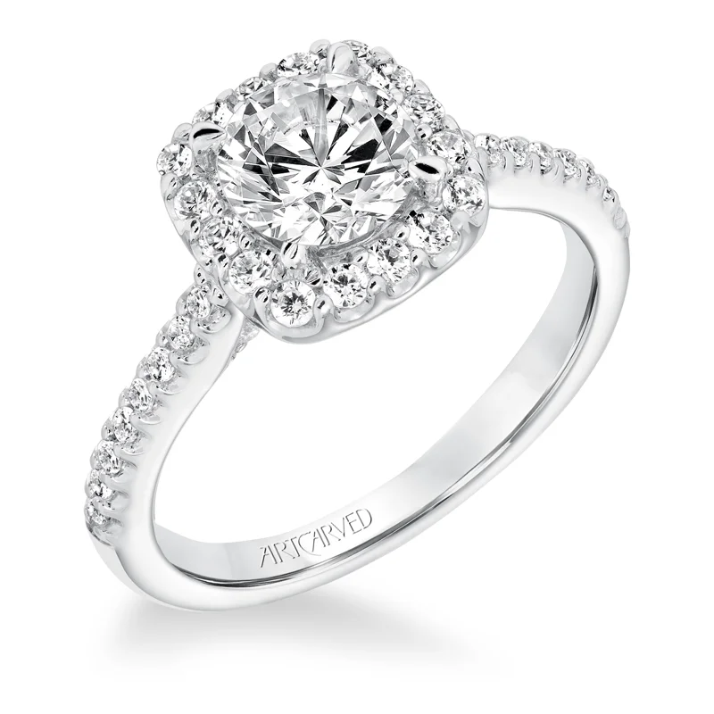 Liv' Classic Diamond Halo Engagement Ring  - 31-V644ERW