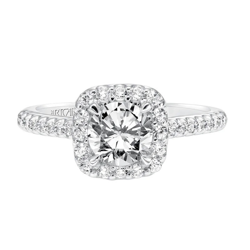 Liv' Classic Diamond Halo Engagement Ring  - 31-V644ERW