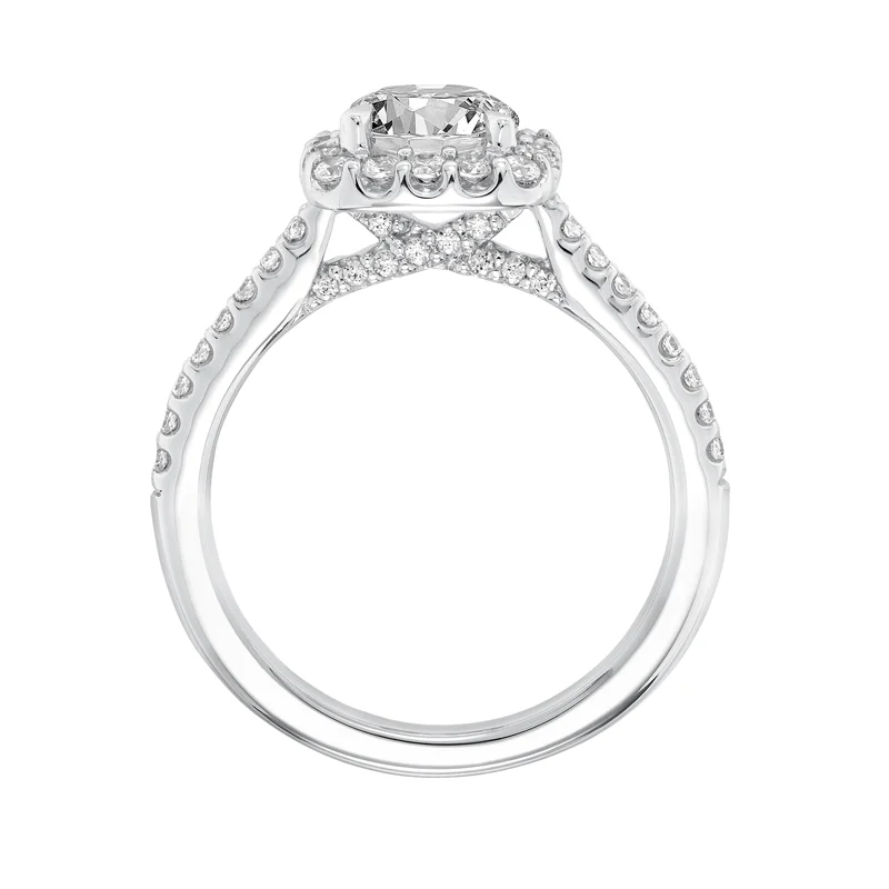 Liv' Classic Diamond Halo Engagement Ring  - 31-V644ERW