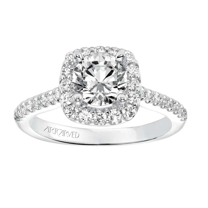 Liv' Classic Diamond Halo Engagement Ring  - 31-V644ERW
