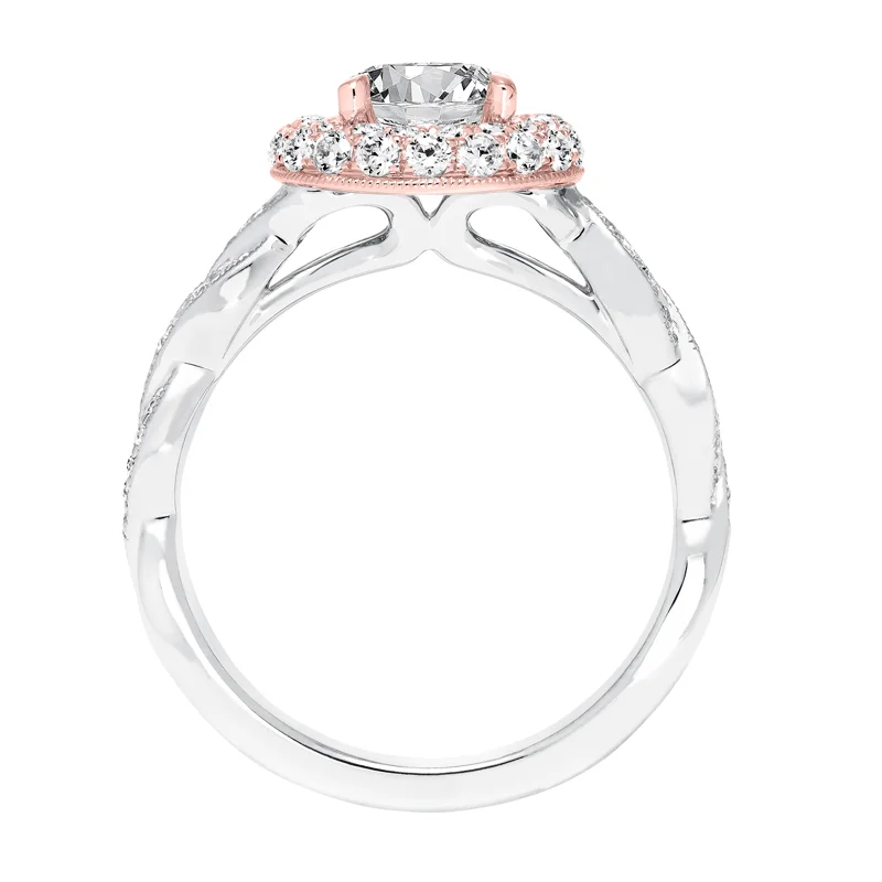 Anja' Contemporary Diamond Twisted Halo Engagement Ring - 31-V651ERR-E.00