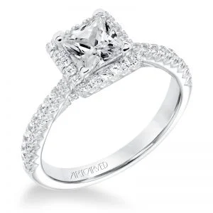 Leighton' Classic Diamond Halo Engagement Ring  - 31-V668ECW