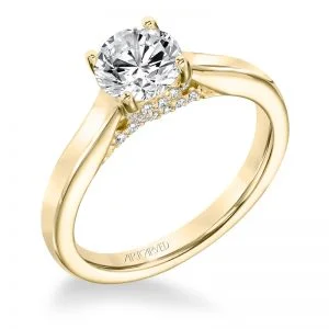 Ina' Classic Diamond Solitaire With Surprise Diamonds Engagement Ring - 31-V672ERY