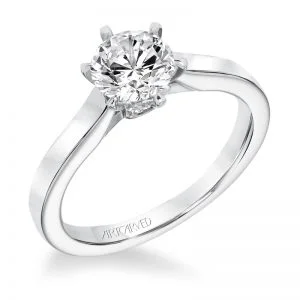 Jesse' Classic Diamond Solitaire With Surprise Diamonds Engagement Ring - 31-V696ERW