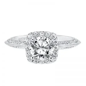 Audriana' Vintage Diamond Halo Engagement Ring  - 31-V725ERW-E.00