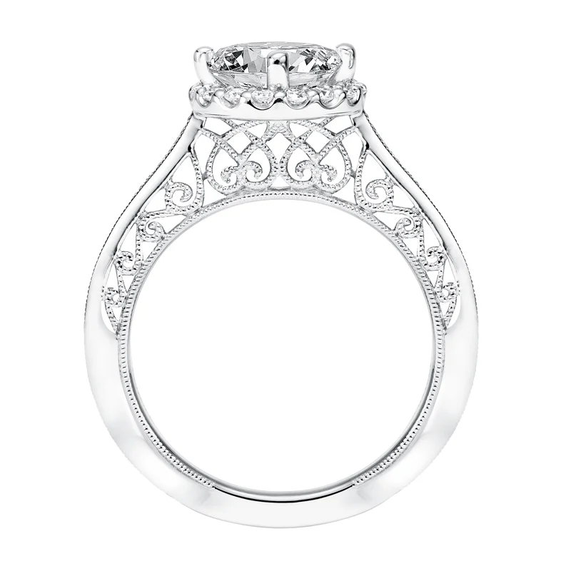 Eris' Vintage Diamond Halo Engagement Ring  - 31-V731GRW-E.00