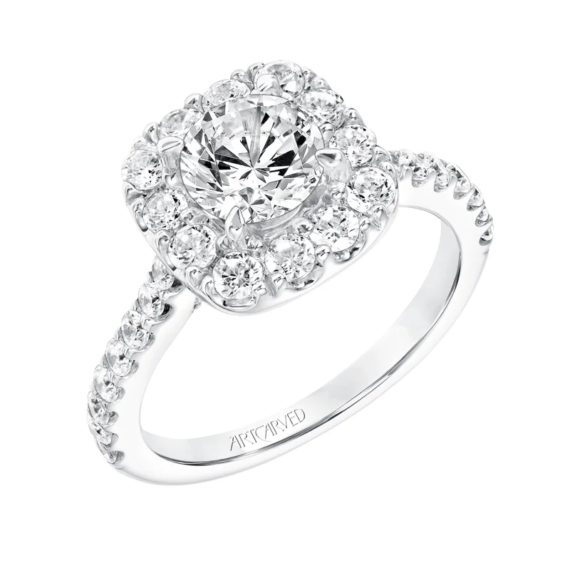 Frances' Classic Diamond Halo Engagement Ring  - 31-V734ERW